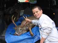 Christopher Green 5 Point Buck on Youth Deer Hunt Day